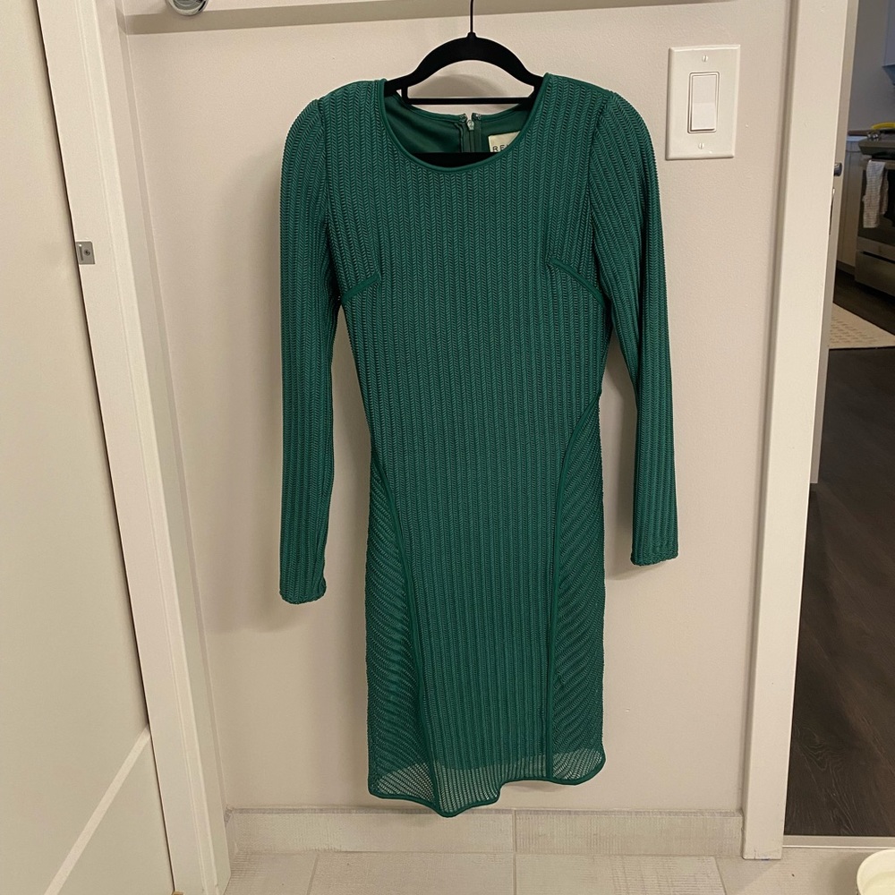 Reiss London emerald green body con dress